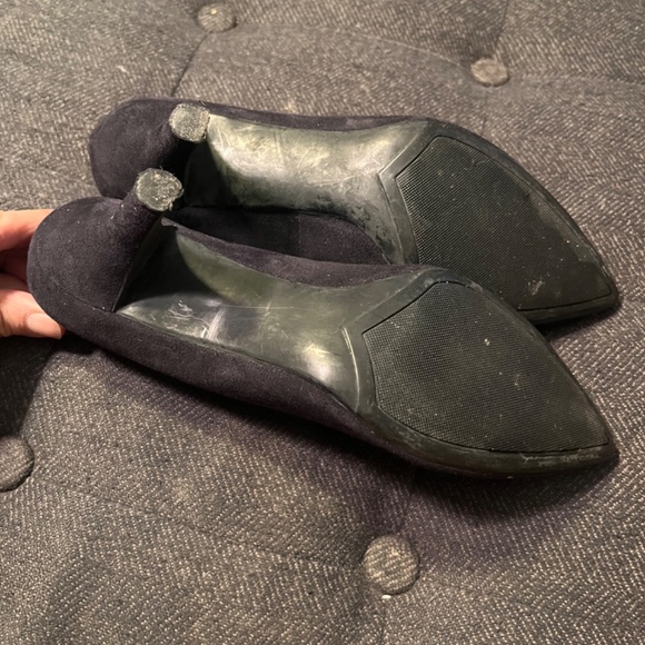 Blue Suede Kitten Heels - Picture 4 of 4